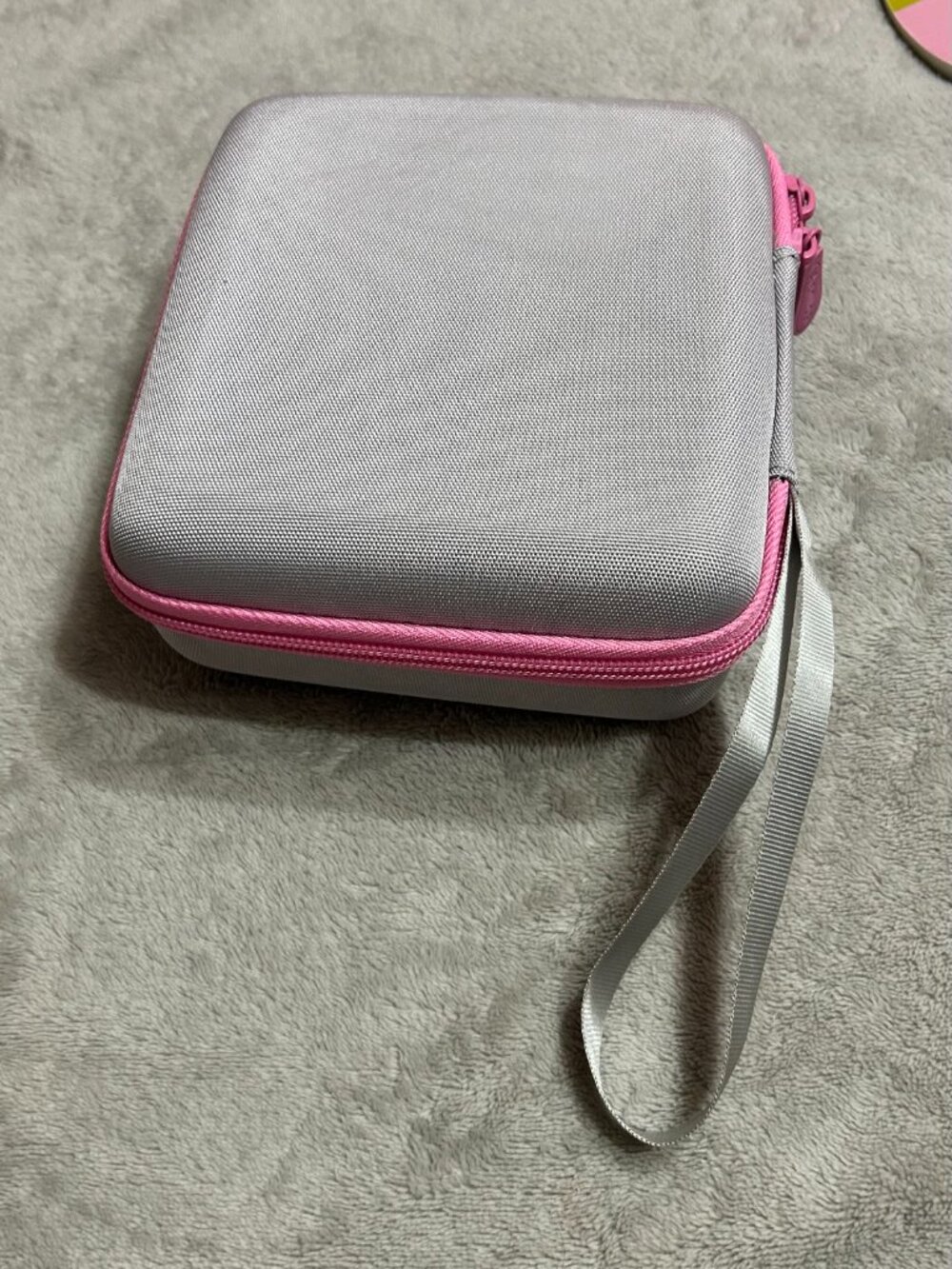 Aenllosi Hard Carrying Case Grey & Pink for Small Electronics / Toniebox / Acces